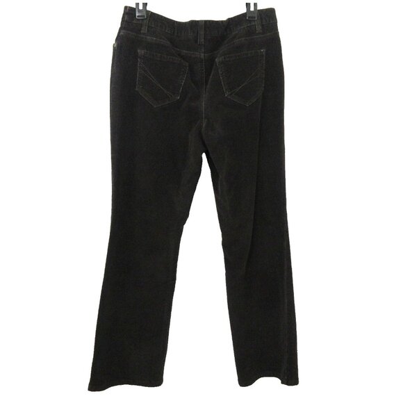 Sonoma Womens Pants 12 Petite Brown Corduroy Bootcut Cotton Stretch Life & Style - Picture 2 of 6